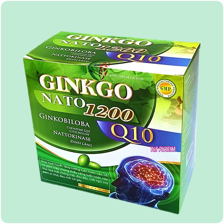 Hoạt Huyết Dưỡng Não Ginko Natto 1200 Q10-Giúp Tăng Cường Tuần Hoàn Não