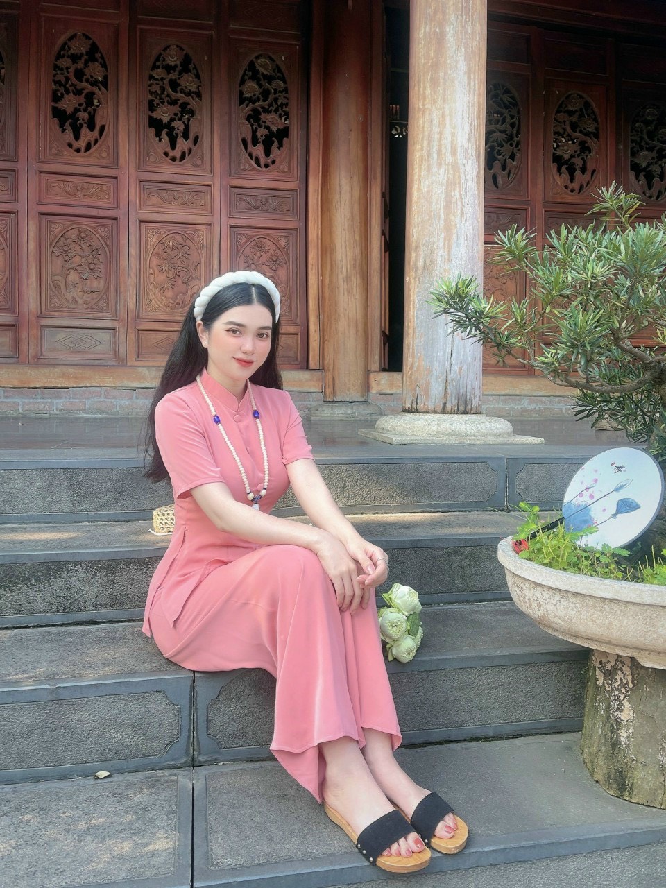Đồ Lam Đi Chùa #Mẫu quý cô lụa phi yến# Quần Áo Nữ