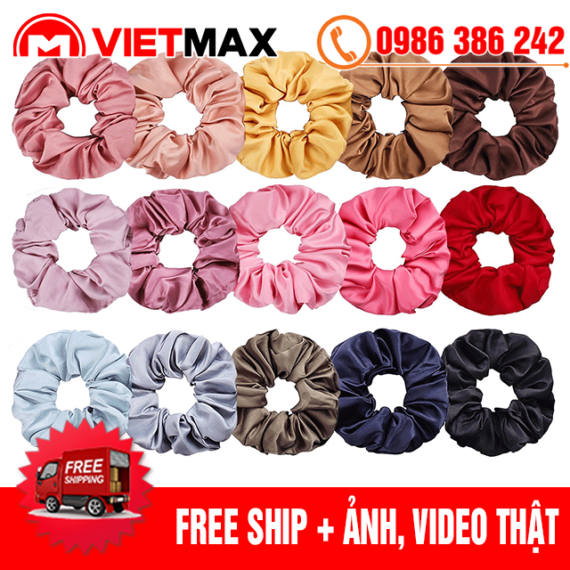 🎁 Dây Cột Tóc Scunchies Vải Phi Bóng - Buộc Tóc Thời Trang Hàn Quốc
