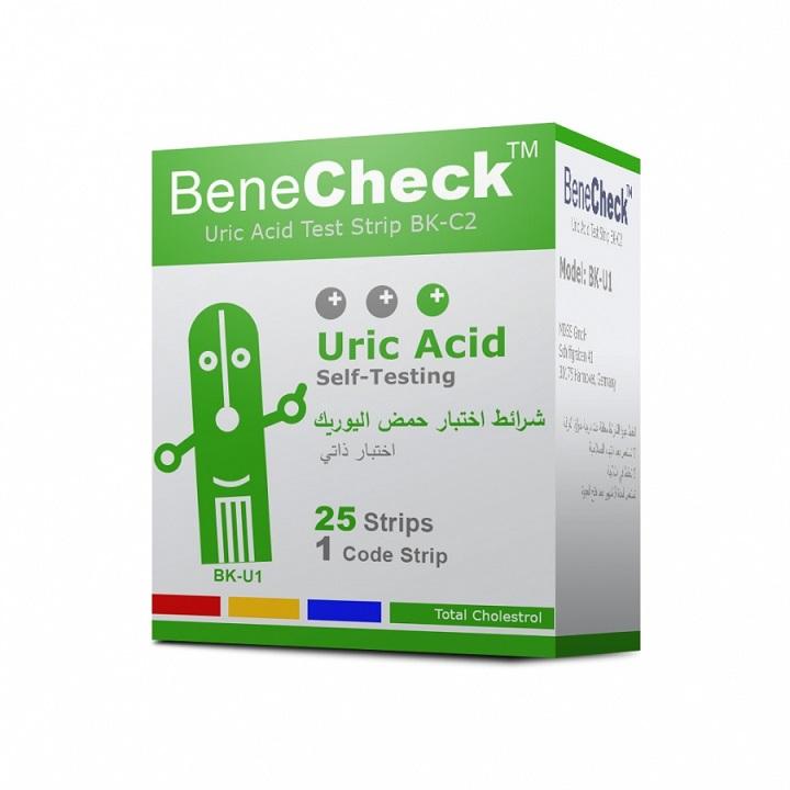 Que thử Acid Uric Benecheck Plus (Hộp 25 que)