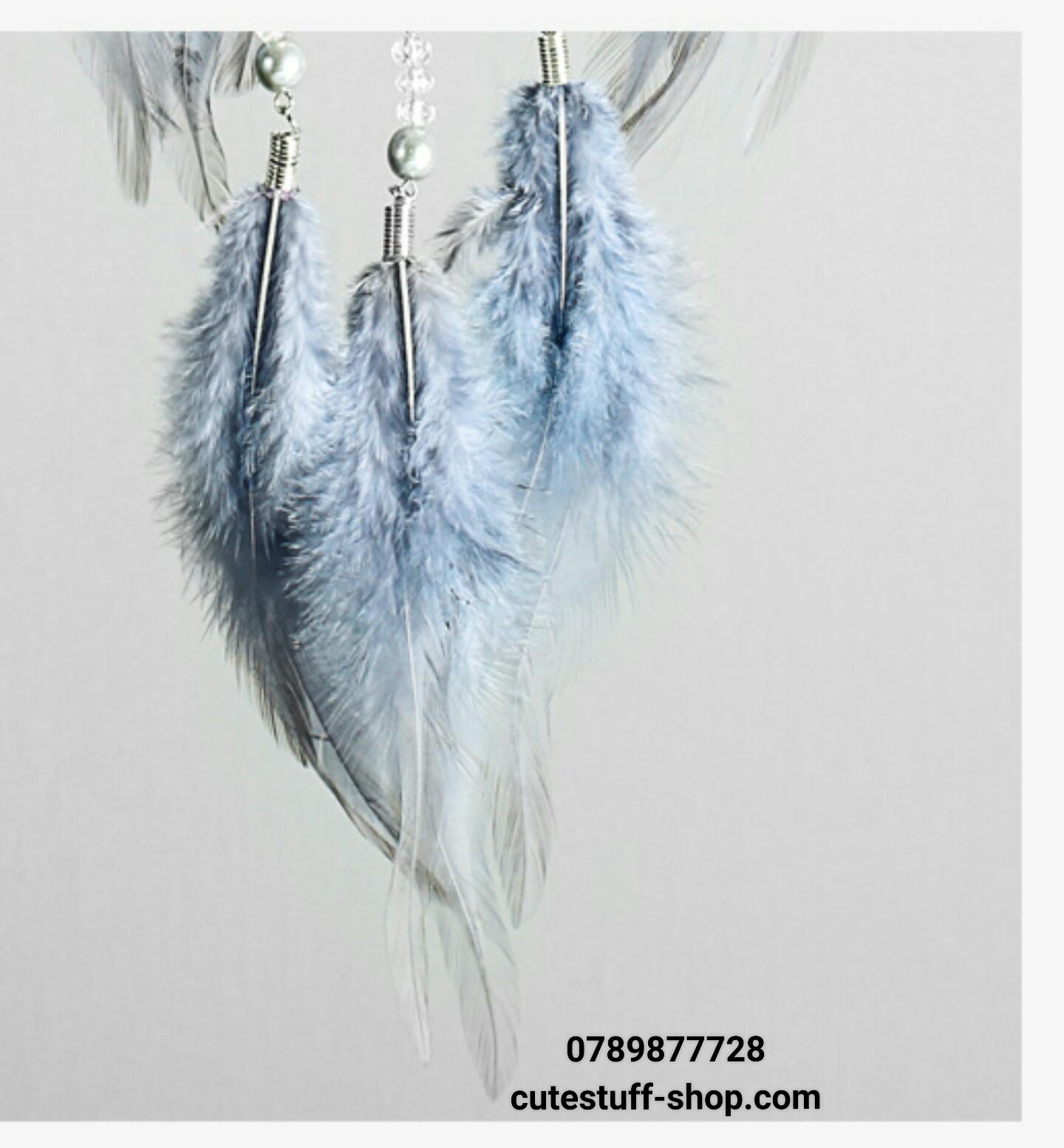 [HCM]Dreamcatcher Lưới Bắt Giấc Mơ Lông Xám (Tặng kèm hộp)