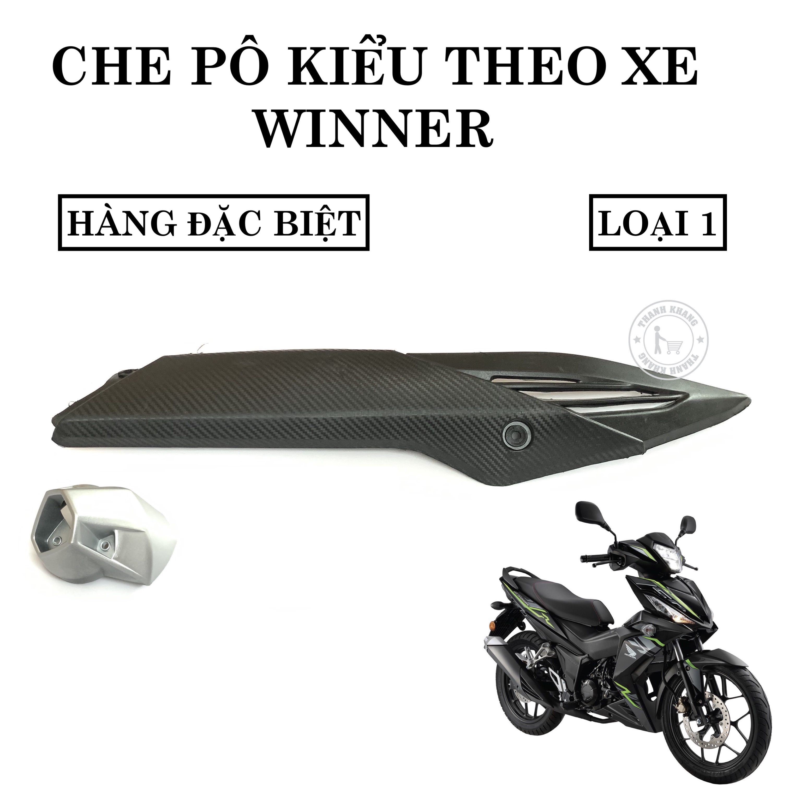 [HCM]ốp pô vario  exciter 150 Winner  Pcx 2018 airblade 14 -16 sh2017 pcx vision sh mode thanh khang CP