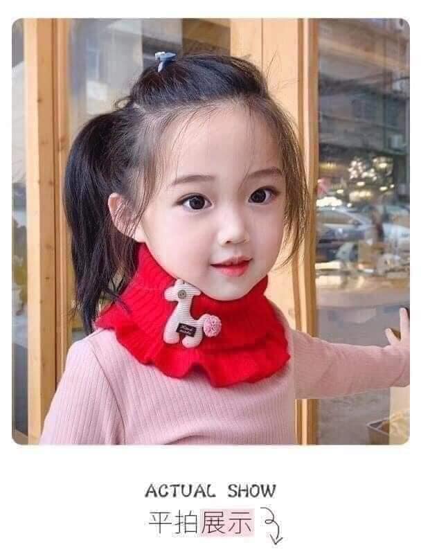 Khăn len ống quàng cổ mùa đông cho bé