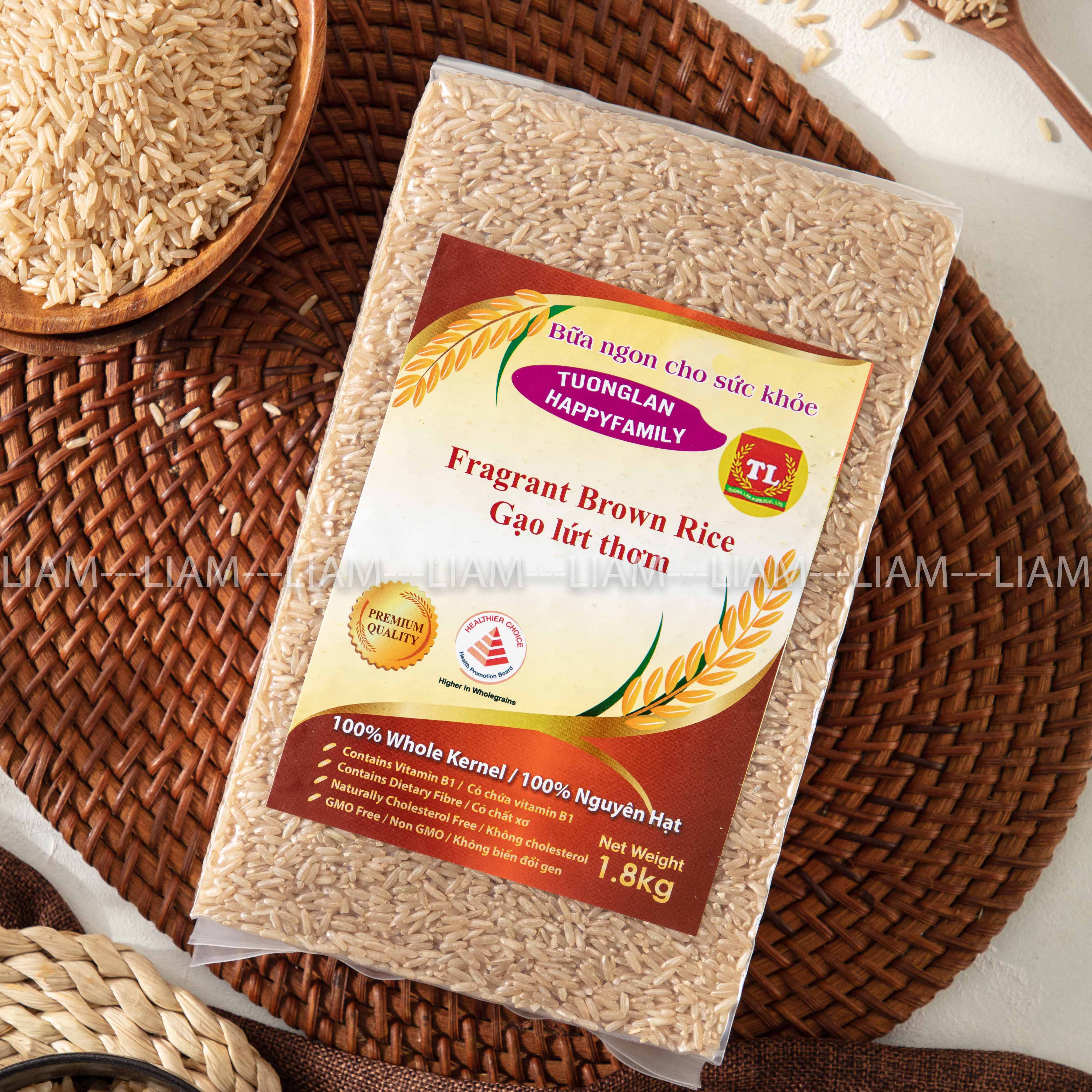 Gạo lứt thơm 1,8kg Hút Chân Không