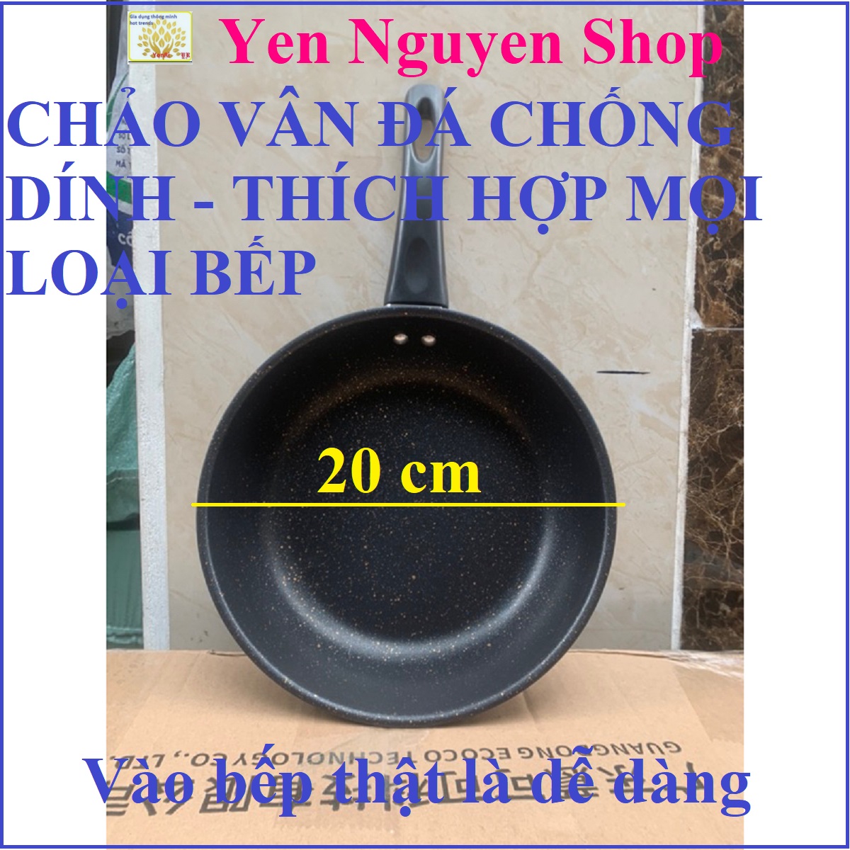 Chảo đá chống dính an toàn 20cm
