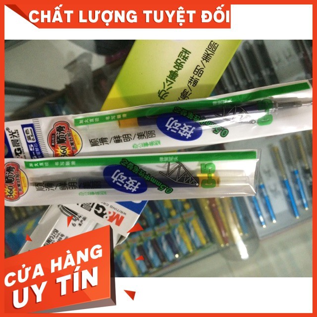 5 ruột bút gel bấm m&g 1163