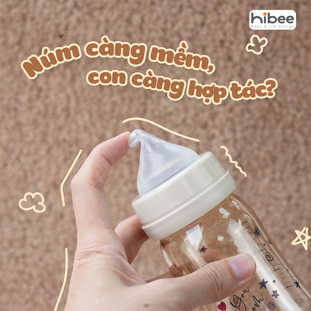 Núm ti siêu mềm Hibee Vỉ 2 Núm cho bé - Childsday.
