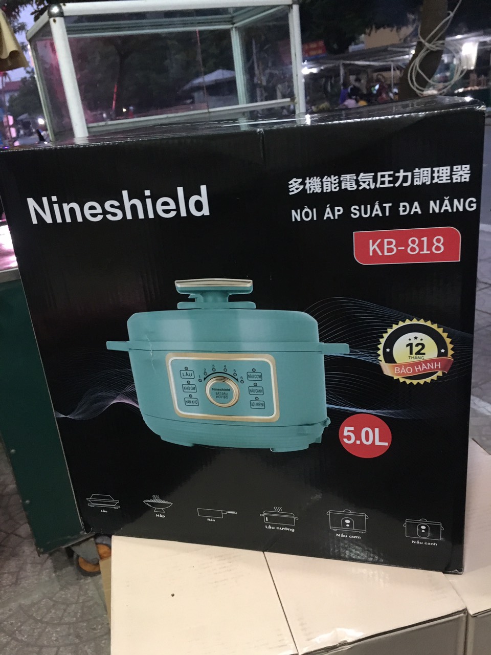 nồi áp suất điện 4 lít Nineshield kb-618.