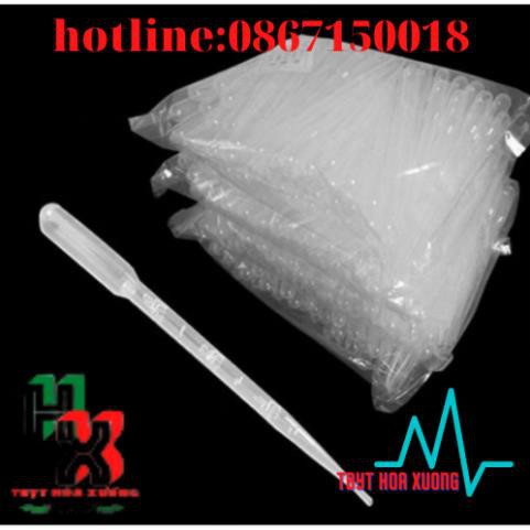 Ống Hút Nhỏ Giọt 1ml - Pipet pasteur 1ml túi 100 cái