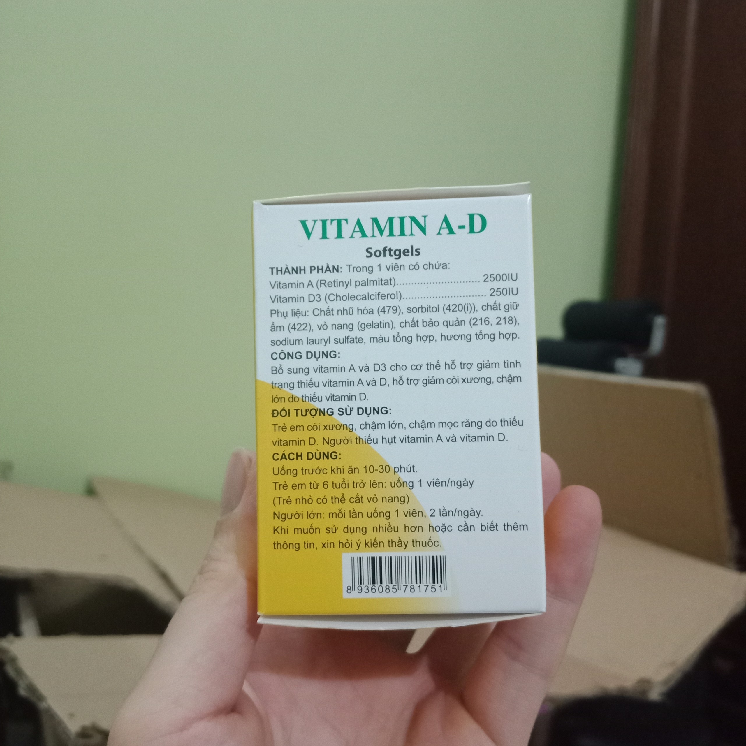 Vitamin A-D lọ 100 viên