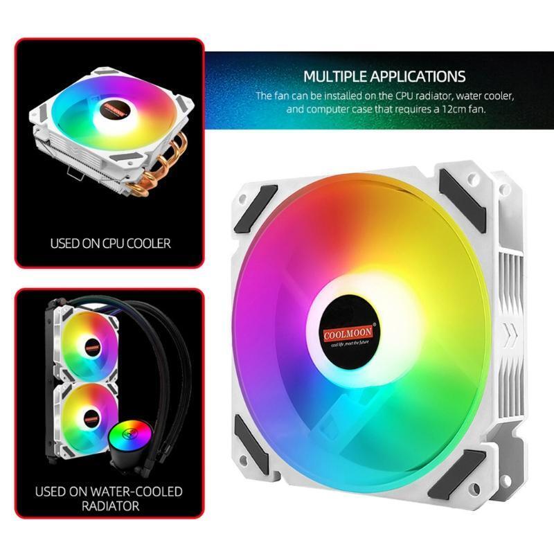 Quạt Fan COOLMOON Y2 WHITE - Tặng Kèm 4 Ốc