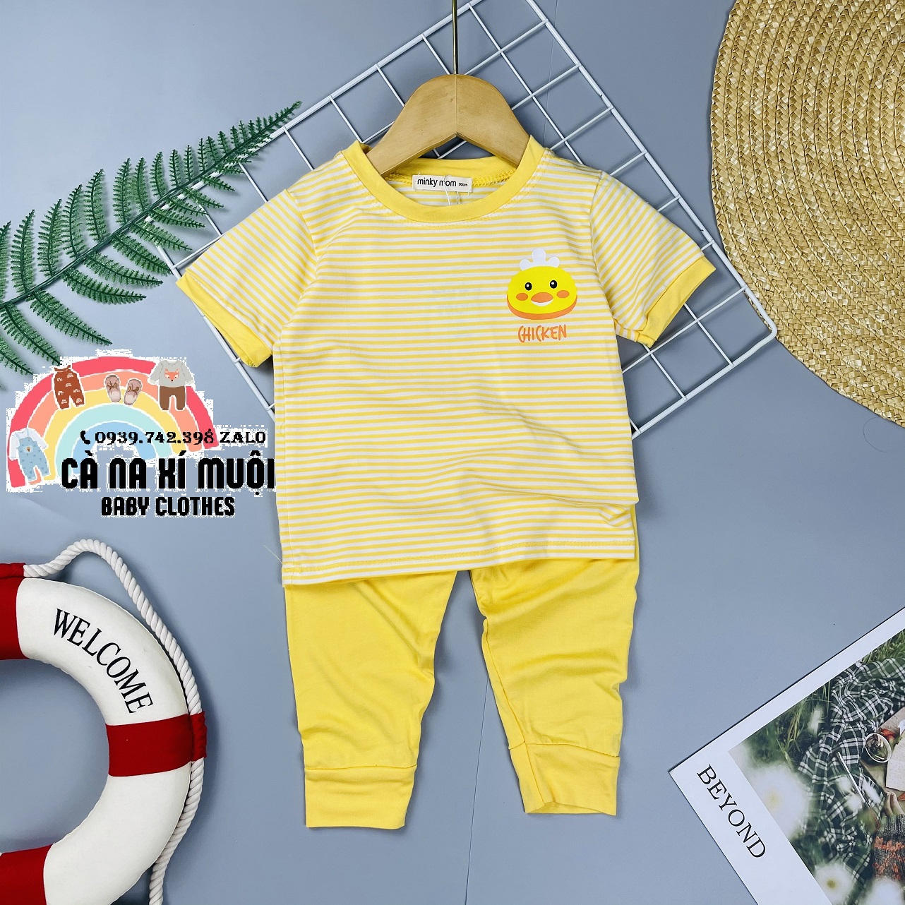 Bộ Cộc Tay Quần Dài Minky Mom CaNa's Thun Lạnh Hàng Chuẩn Họa Tiết Dể Thương Cho Bé Gái Bé Trai Đủ Màu