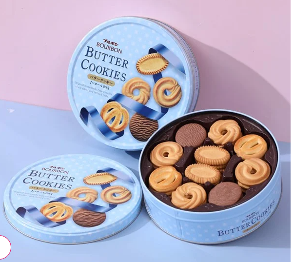 hcmhộp bánh quy bơ bourbon butter cookies 60 chiếc hộp- 310gr- màu xanh 4