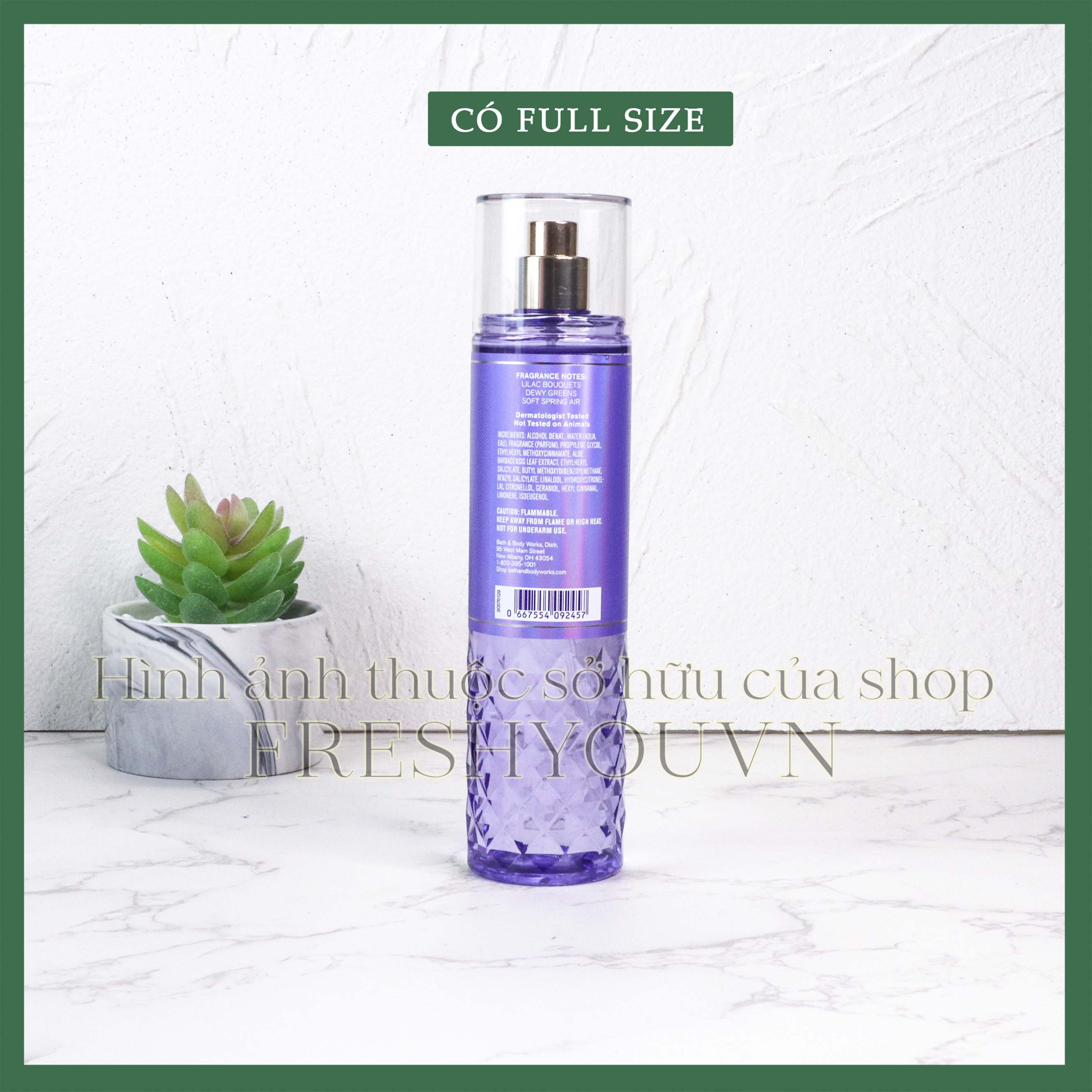 Fresh Cut Lilacs - 10ml & 30ml Xịt Thơm Toàn Thân Body Mist Bath & Body Works - Hoa