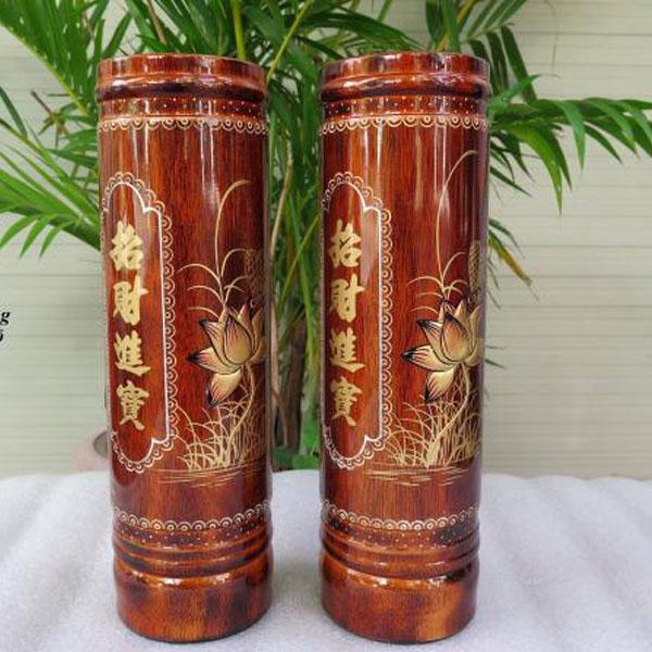 Ống đựng nhang gỗ cao 22cm