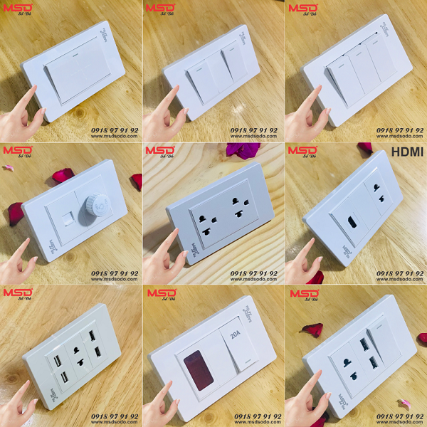 HẠT CÔNG TẮC 2 CỰC 20A  - DÒNG C3 MÀU TRẮNG [ CÔNG TẮC MÁY NƯỚC NÓNG]
