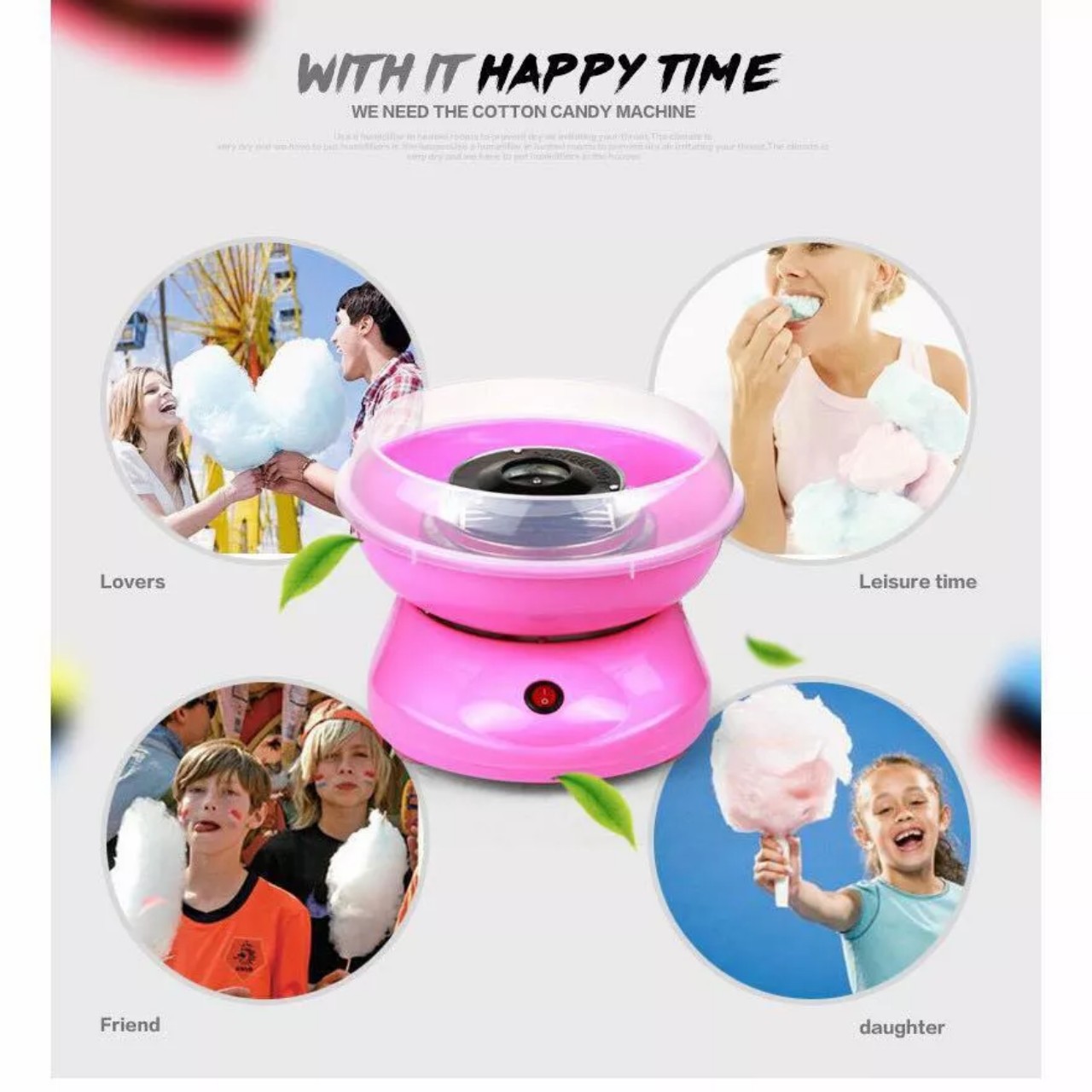 máy làm kẹo bông mini cotton candy maker