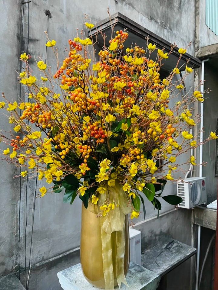 Cành Mai Nhật cao cấp cao 90cm-Hoa giả