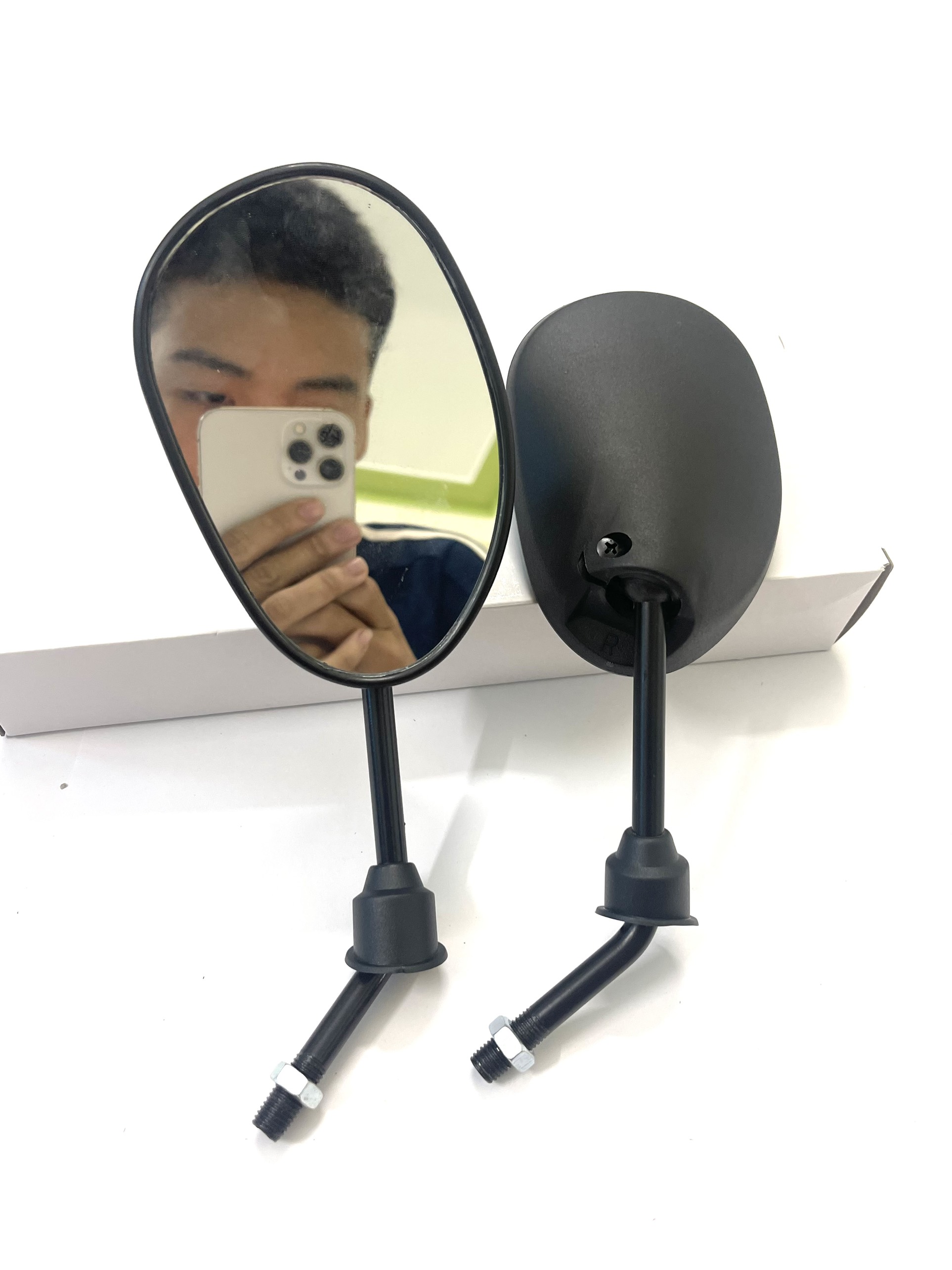 Gương (kính) chiếu hậu WAVE 10ly (Giá 1 đôi) loại dài