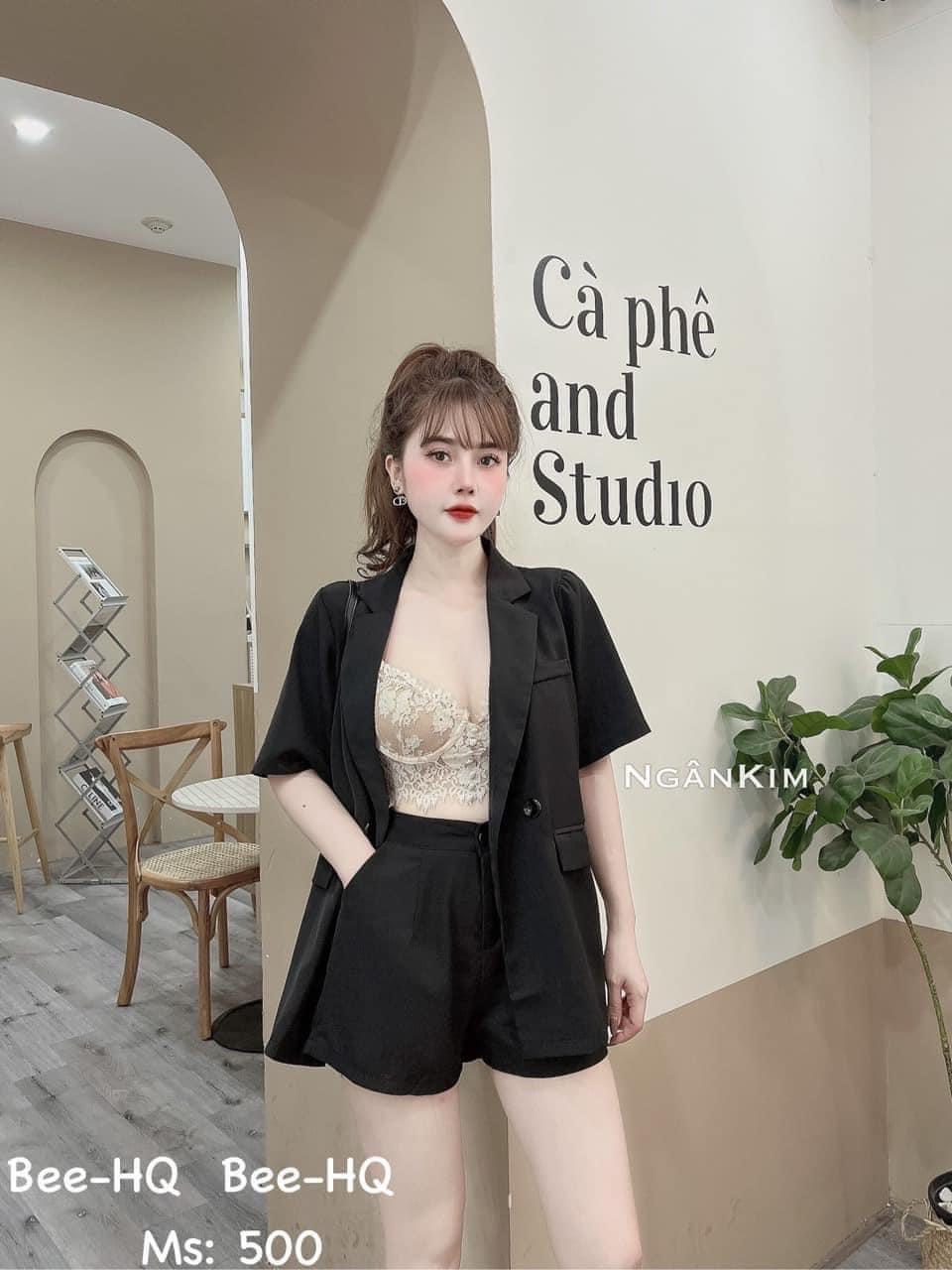 Set vest tay lỡ quần sort bigsize 70-100kg