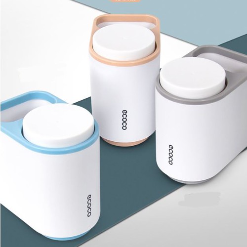 Kệ để bàn chải đánh răng, kệ nhà tắm ecoco tặng kèm 2 cốc e1905