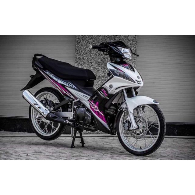 Tem Exciter 2006 Mẫu Lửa Tím Rời Cho Xe Đen Trắng (Bộ)
