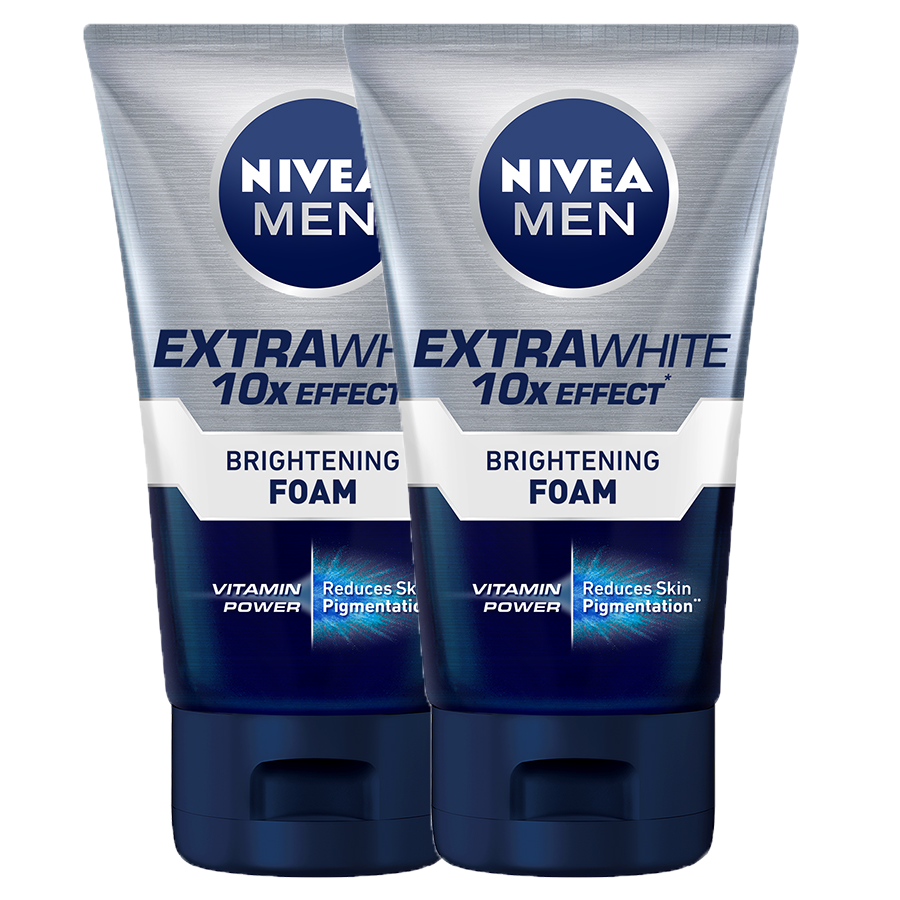 Bộ 2 Sữa Rửa Nivea Men Extra White Sáng Da (100g/tuýp)