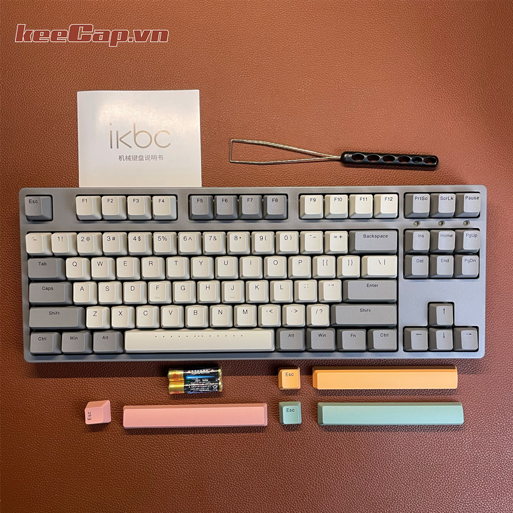 [Keecap] ikbc W200 TKL gray wireless mechanical keyboard (Cherry MX red switch – Wireless – 87 key)