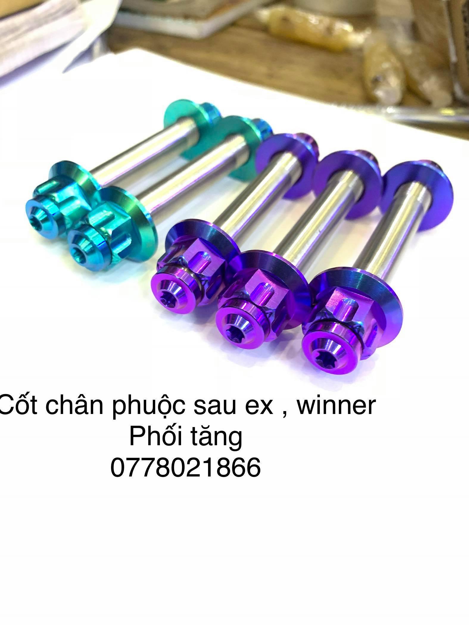 [HCM]Cốt chân phuộc + Tán Ốc Titan Gr5 Exciter  Winner  Sonic