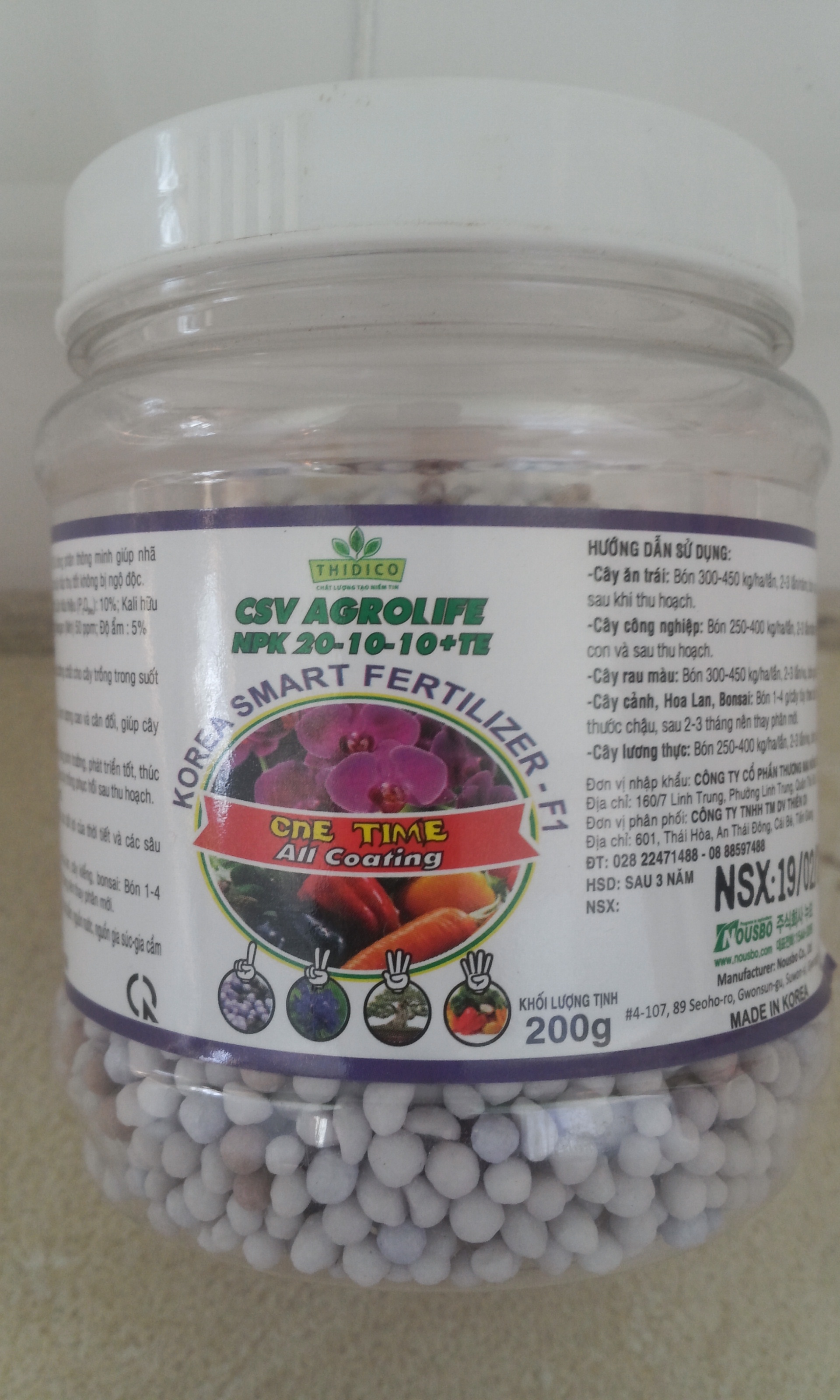 Phân tan chậm thông minh 20-10-10 TE 200g