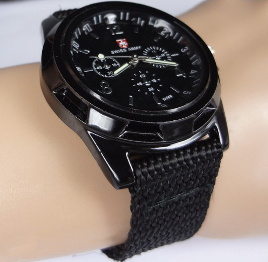 (Extra gift 1 tablets battery worth 20K) đồng Hunan hand motifs 3 Đồng watch small type army parachute cord