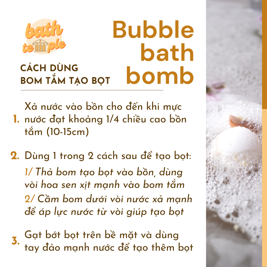 (Tổng hợp) Bom tắm SIÊU BỌT cho bồn tắm (Bubble bath bomb) - bath temple