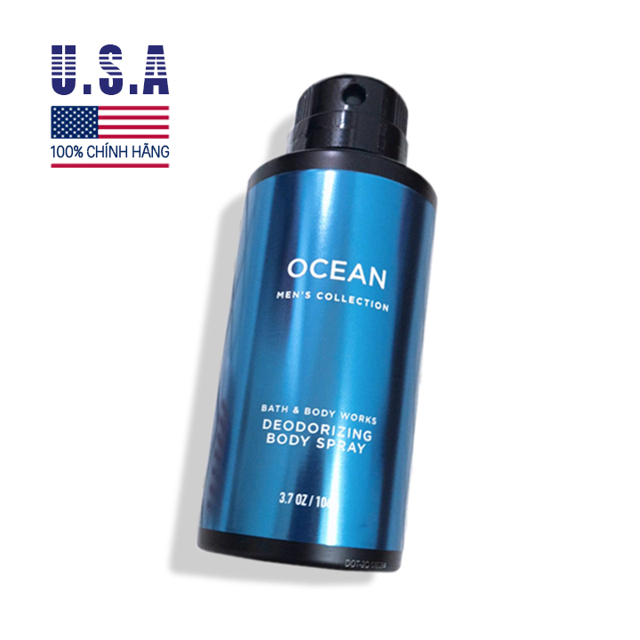 (Chính Hãng Mỹ) Xịt Thơm Body Mist cho Nam giới Ocean - Khử mùi làm thơm cơ thể (khí nén) – Bath & Body Works 104g
