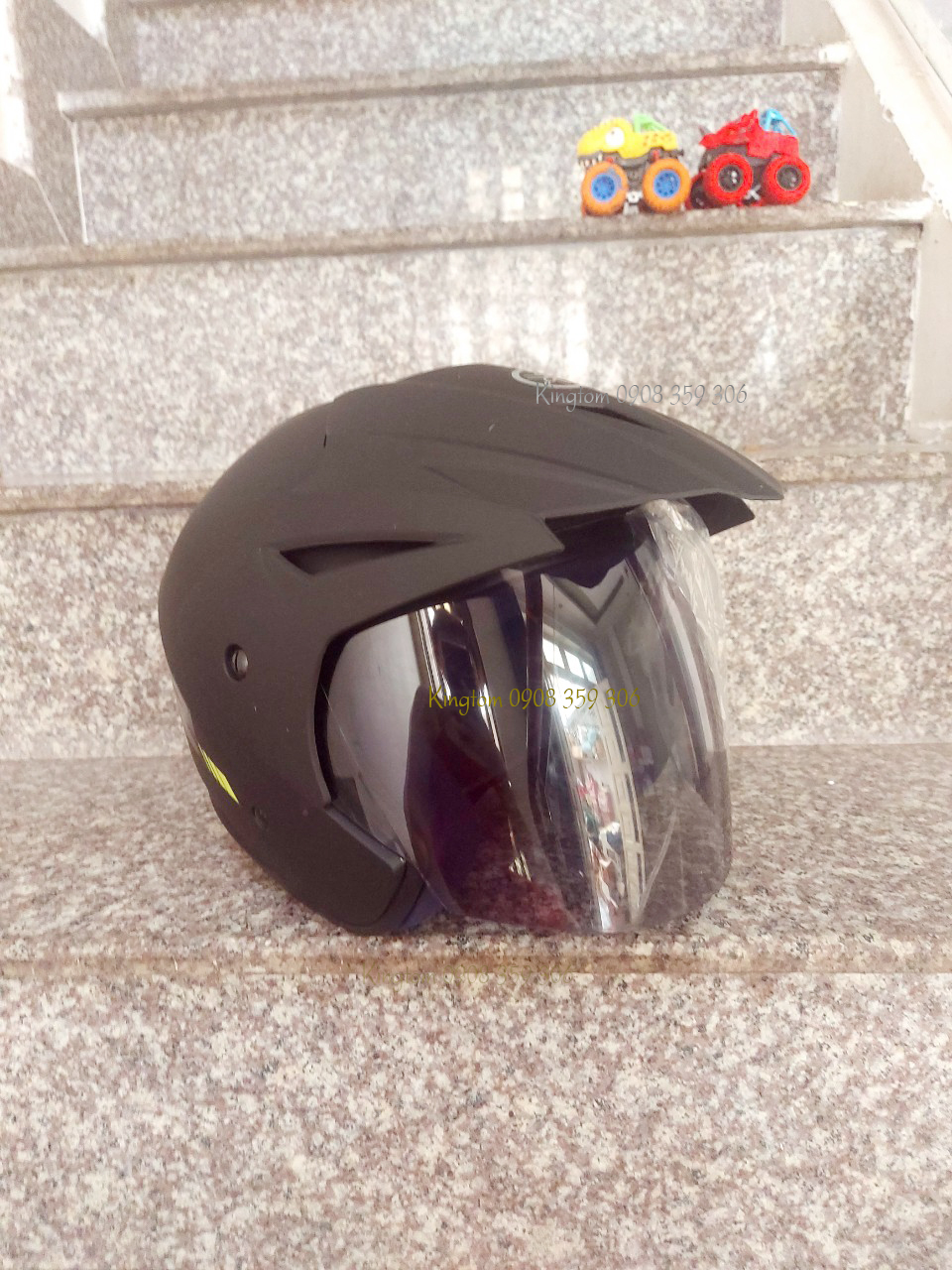 Mũ/Nón bảo hiểm YAMAHA 3/4 ĐEN NHÁM