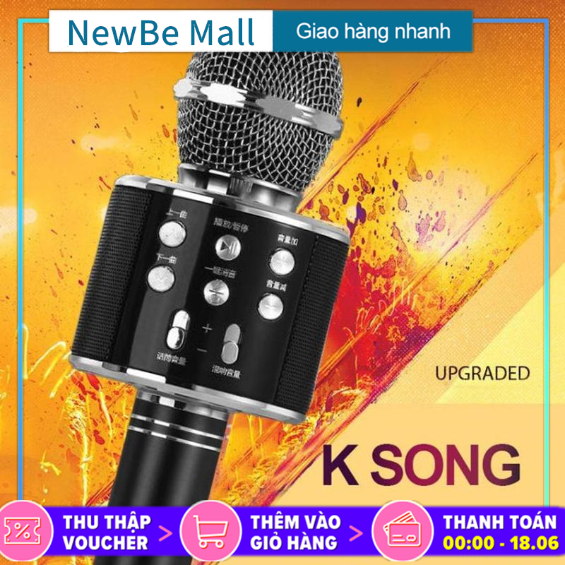Mic Sing Karaoke Bluetooth Wireless Built-in speaker Echo Warm mini portable karaoke microphone mic sing on car mic best karaoke song