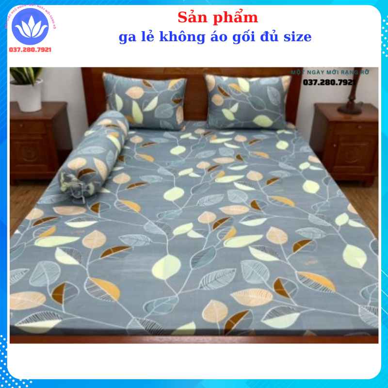 Drap/ ga thun lạnh in 3D [ ĐỦ SIZE ) không áo gối