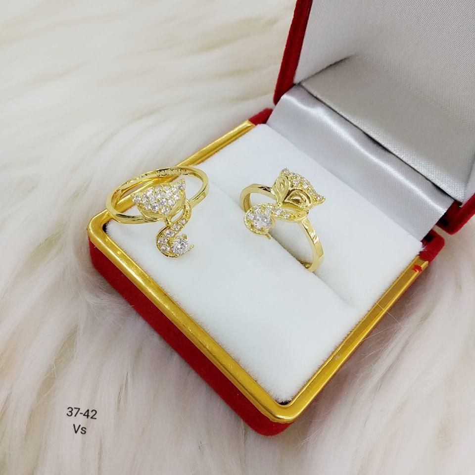 Nhẫn hồ ly vàng 10k đuôi đá NV39