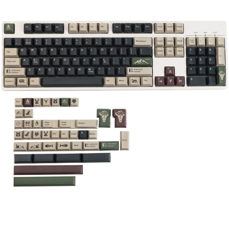 Keycap GMK WILD Clone 140 nút bàn phím cơ Thick PBT Cherry Profile