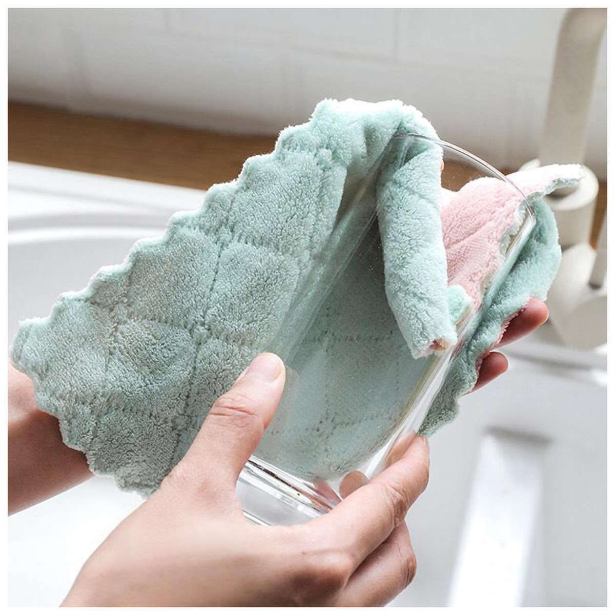 [Set 10 cái] Khăn lau đa năng 2 mặt siêu thấm hút
