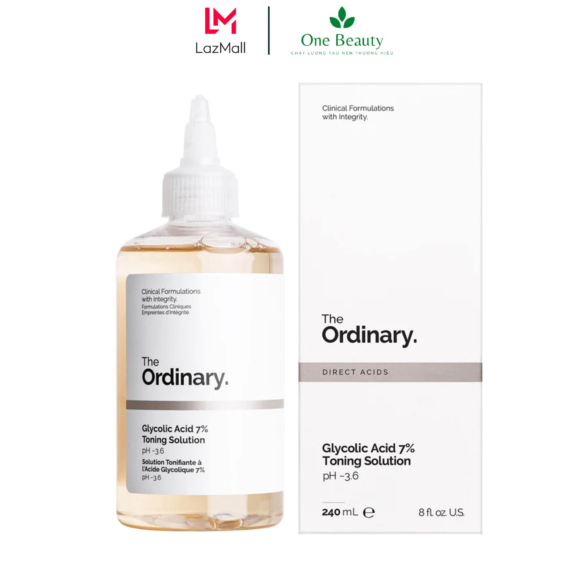NƯỚC HOA HỒNG THE ORDINARY GLYCOLIC ACID 7% TONING SOLUTION 240ML – DN  Cosmetics | #1 Mỹ Phẩm chính hãng chất lượng số 1 Đà Nẵng