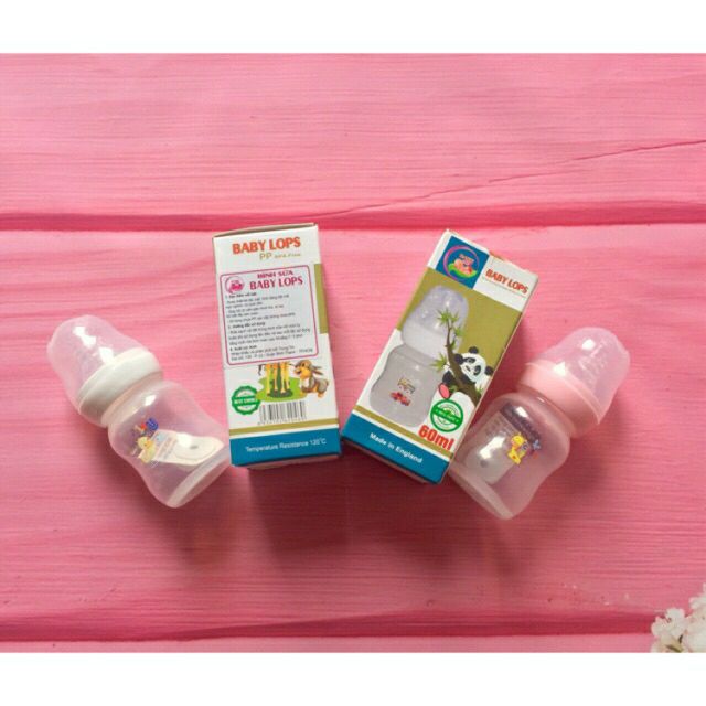 [Hoàn tiền 6%]Bình sữa Baby Lops 60ml cho trẻ sơ sinh