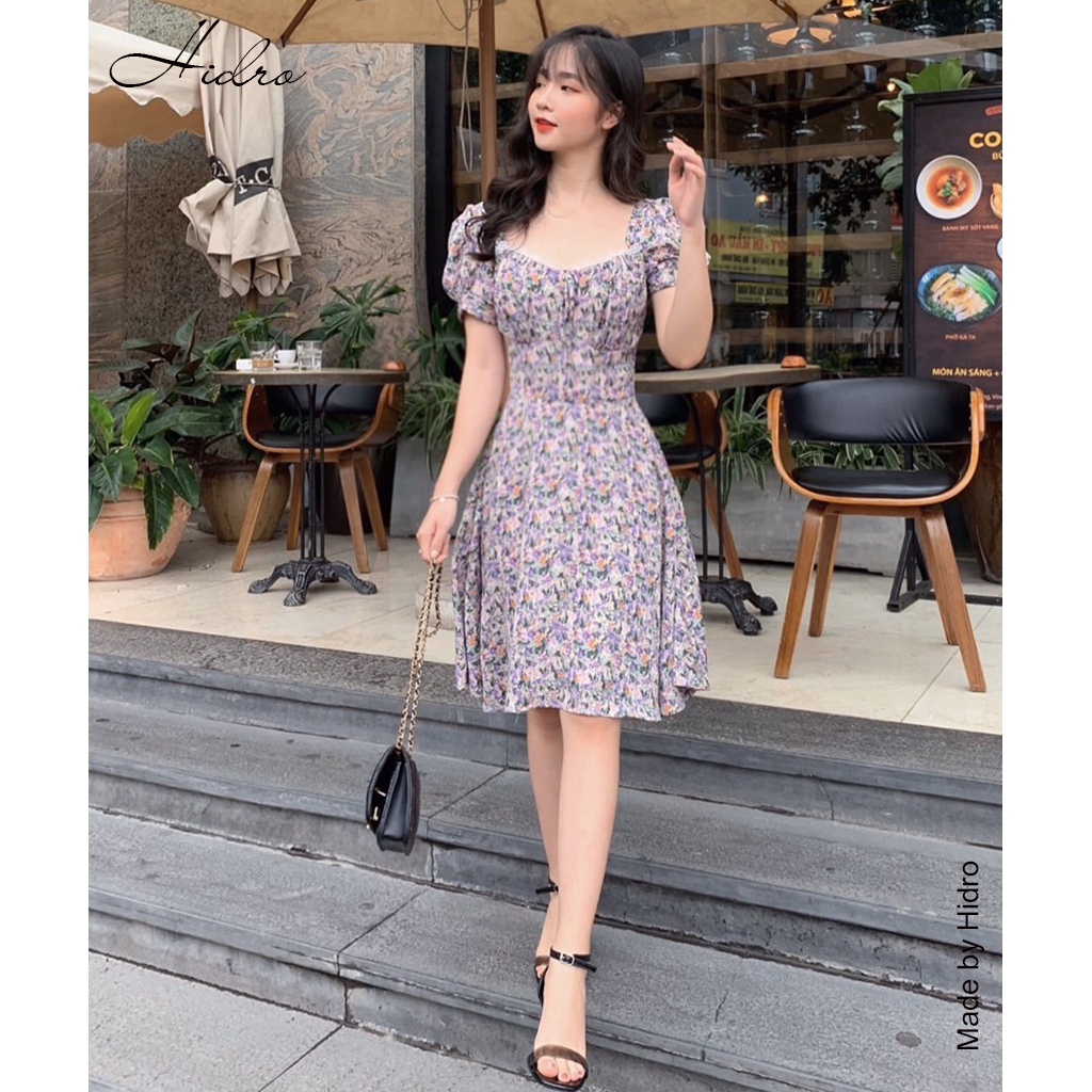 HIDRO Váy hoa nhí viền ren