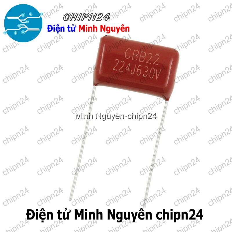 [3 con] (F232) Tụ CBB 630V 224J P=15mm (224 0.22uF) - HH004632