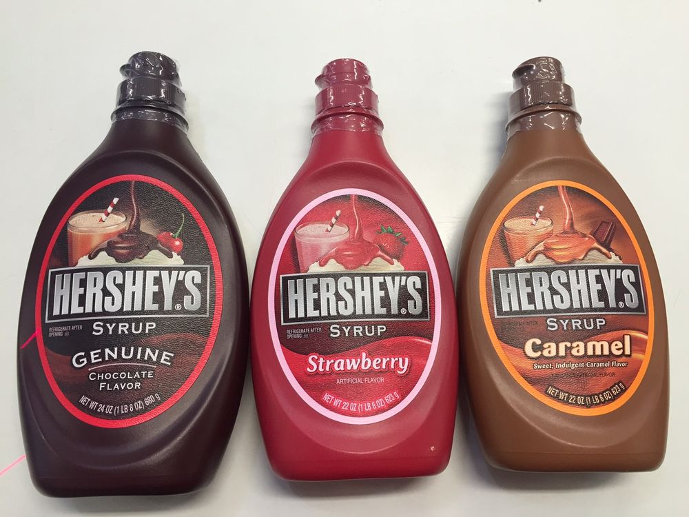 Syrup Hershey's Chocolate, Caramel, Dâu chai 680gr