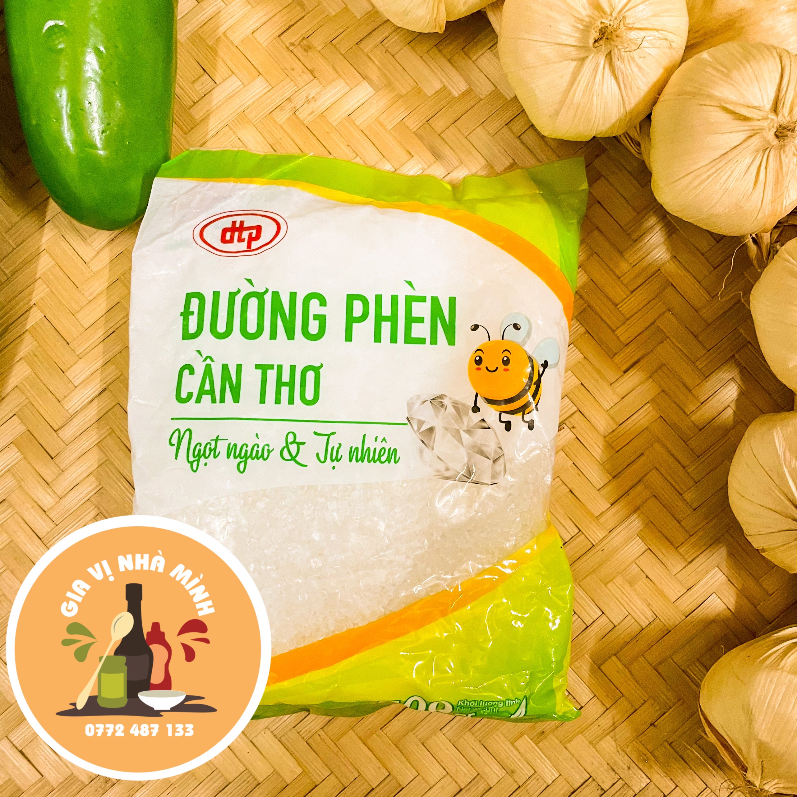 Đường phèn hạt cần thơ- gói 500gr