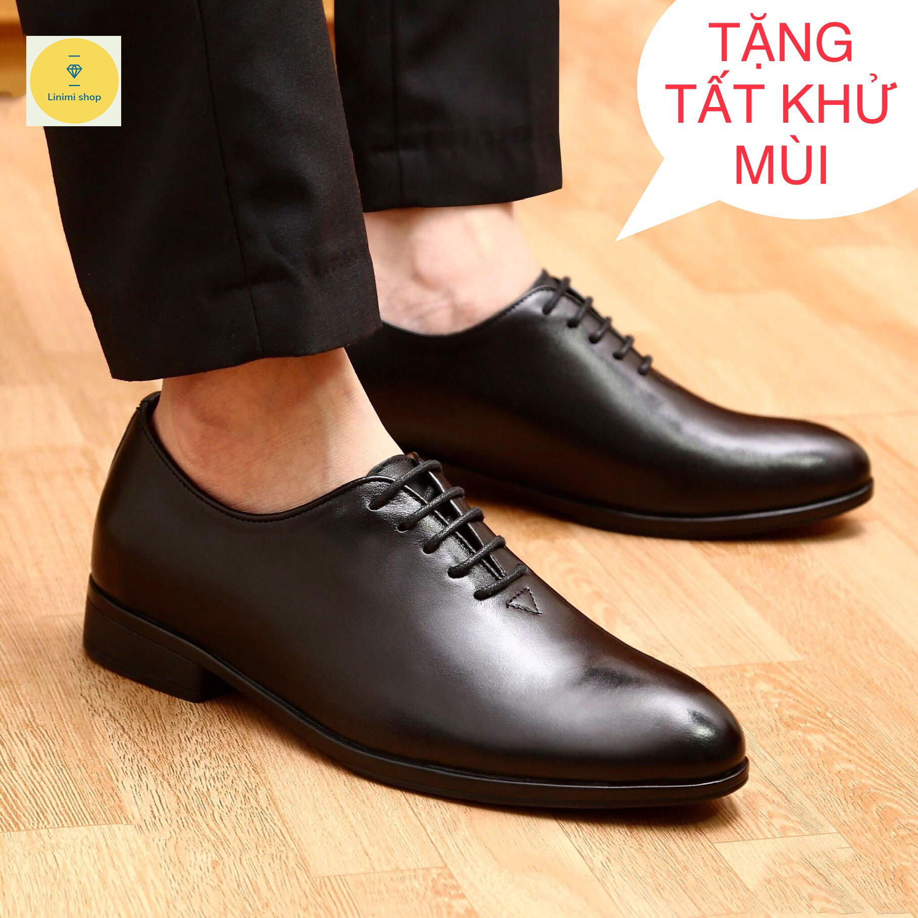 Giày Tây Công Sở Da Bò Đế Cao Su