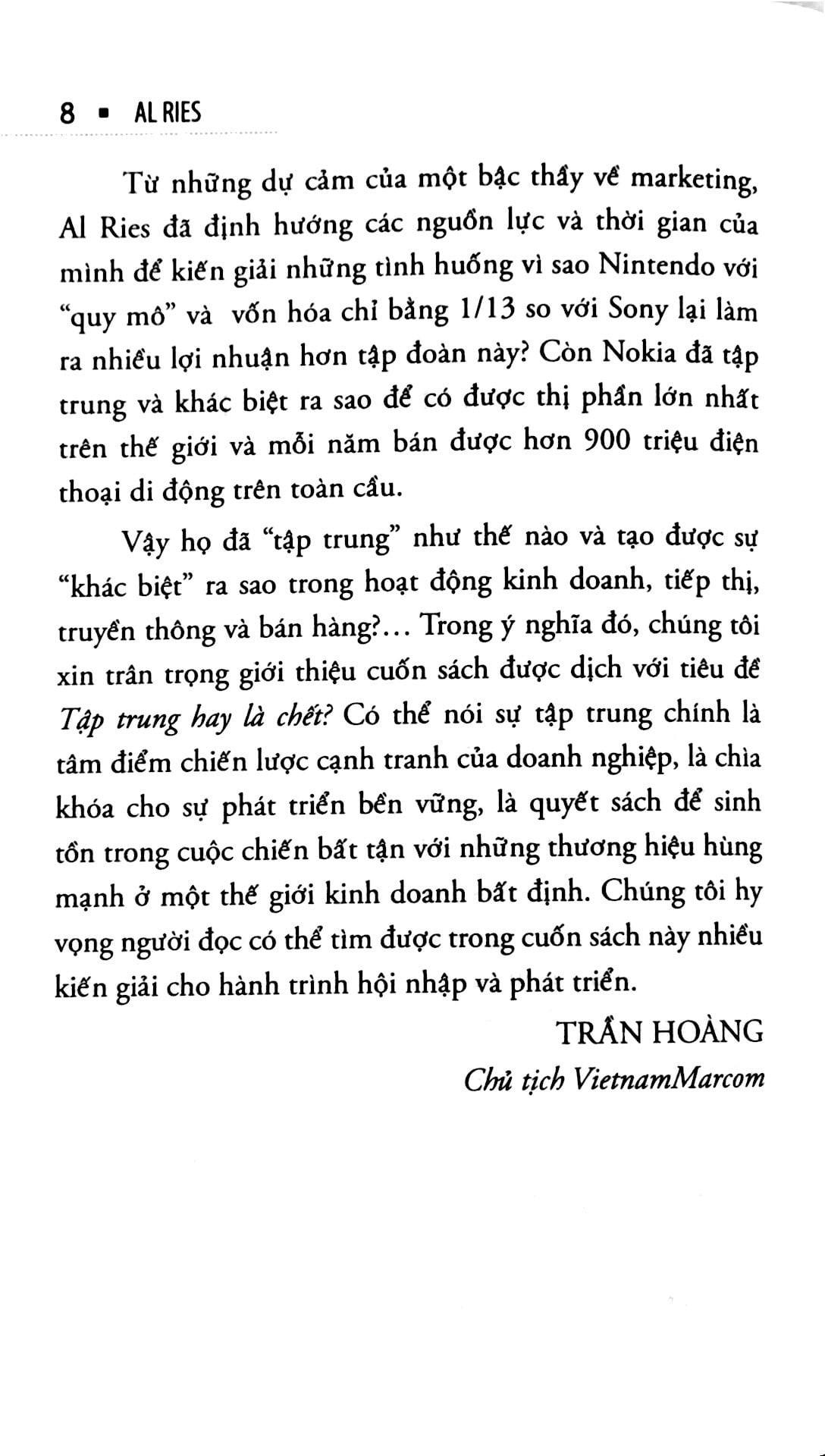Sách - Tập trung hay là chết?