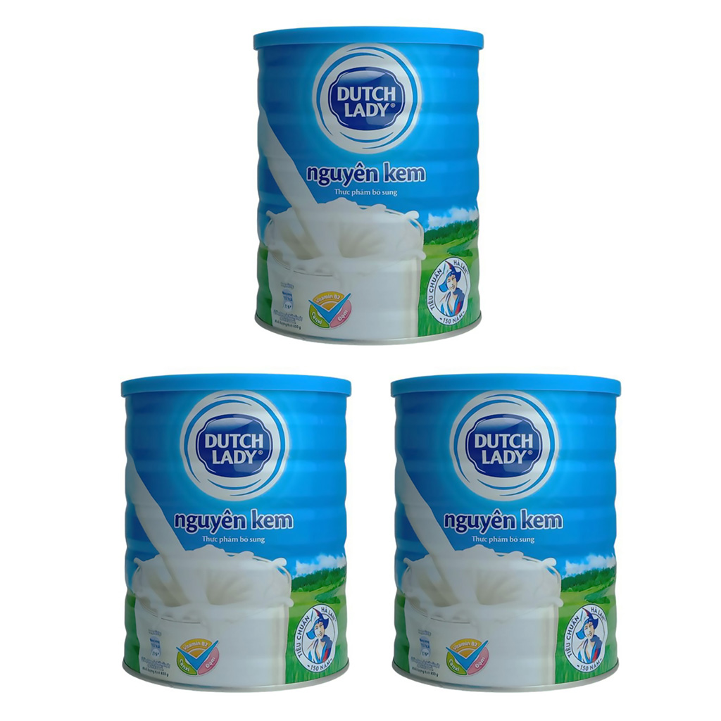 Combo 3 hộp sữa bột fresland campina dutch lady nguyên kem hộp 850g