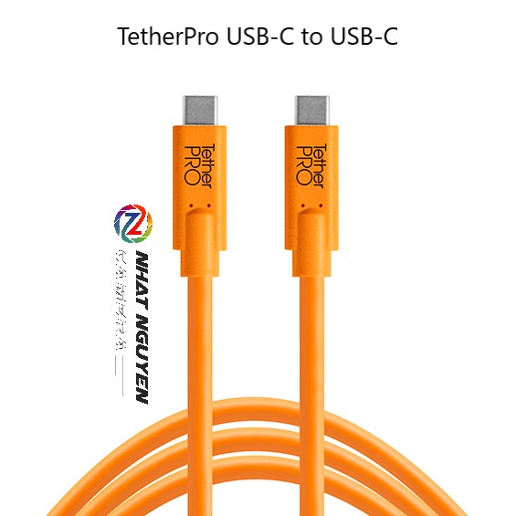 Dây Tether Tools - Cáp TetherPro USB C to USB C - Dài 4.6m - Màu Cam