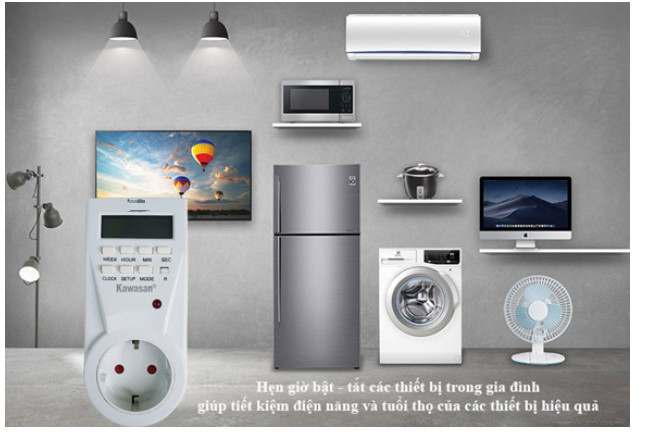 Ổ cắm hẹn giờ kỹ thuật số TGE2E